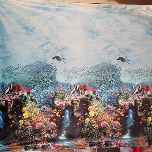 NWOT 60X72 Sea life panel print on Daybreak sorbet Minky Blanket